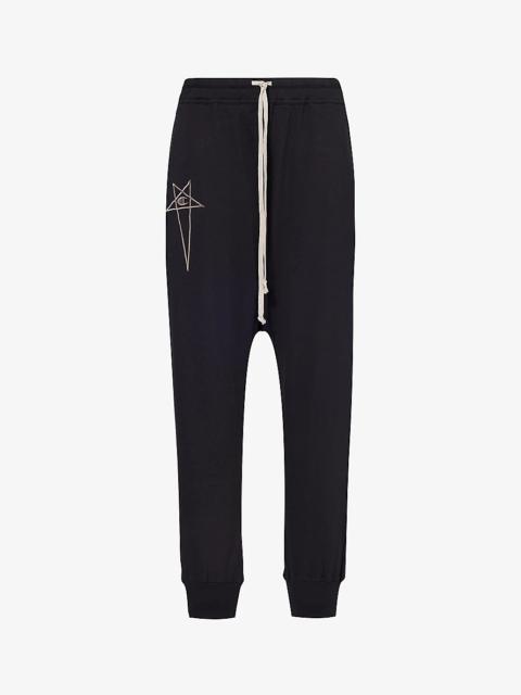 Rick Owens x Champion brand-embroidered cotton-jersey trousers