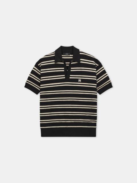 AMIRI MA STRIPE KNIT SS POLO