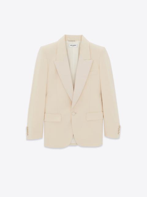 SAINT LAURENT single-breasted tuxedo jacket in silk twill