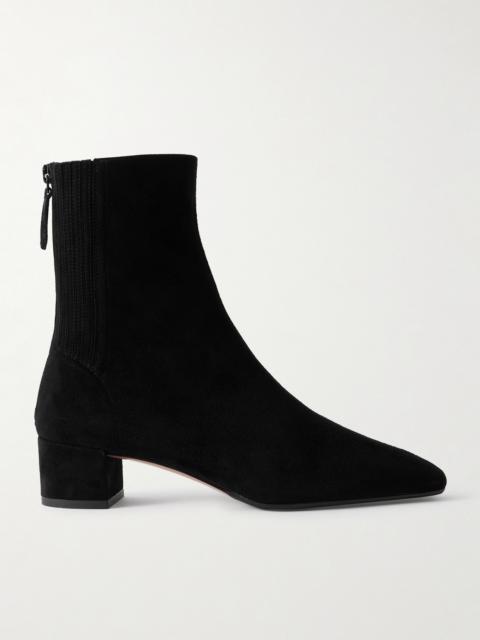 AQUAZZURA Saint Honoré 35 Suede Ankle Boots