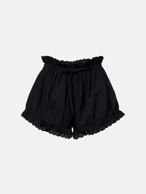 POSSE Ezra broderie anglaise cotton shorts