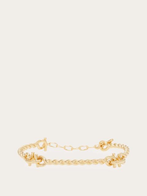 FERRAGAMO Gancini twisted bracelet (S)