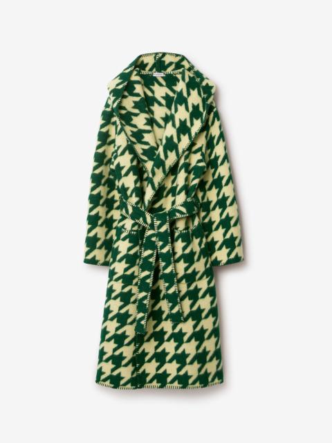 Burberry Houndstooth Wool Robe