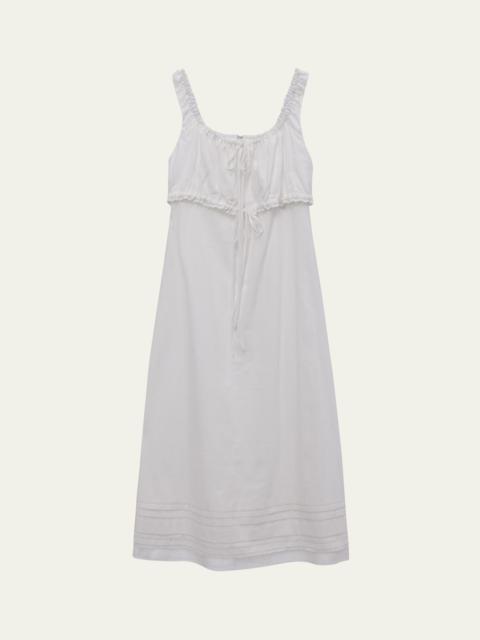 Dunst Shirred Sleeveless Midi Dress