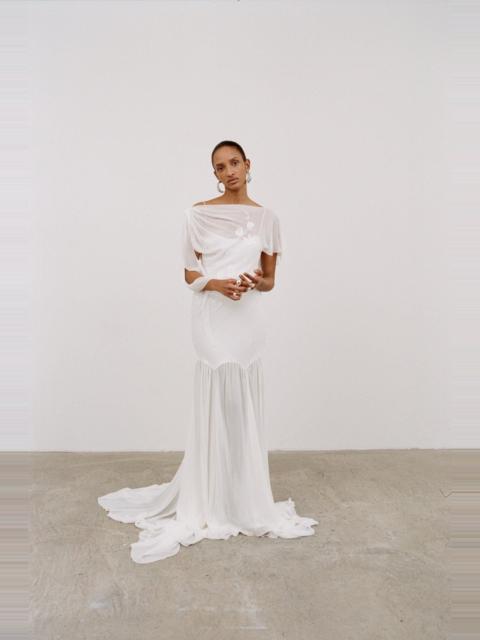 De La Vali VENITA MAXI DRESS IN IVORY GEORGETTE