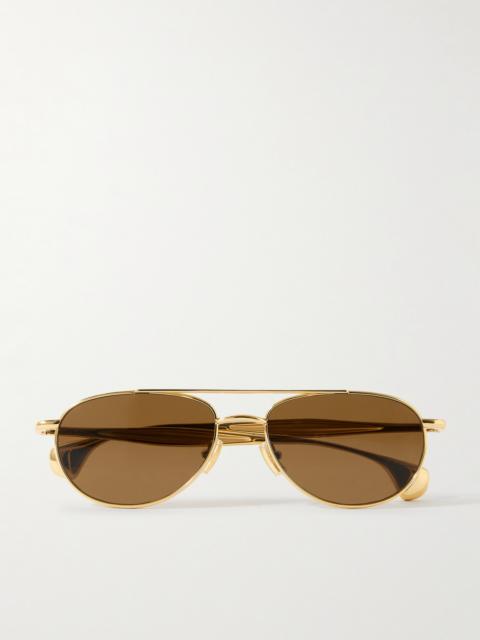 Bottega Veneta Aviator-Style Gold-Tone Sunglasses