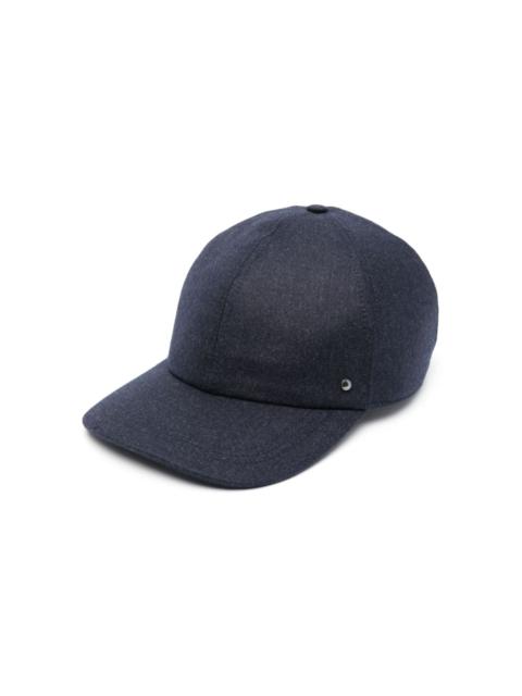 Canali debossed-logo wool baseball cap