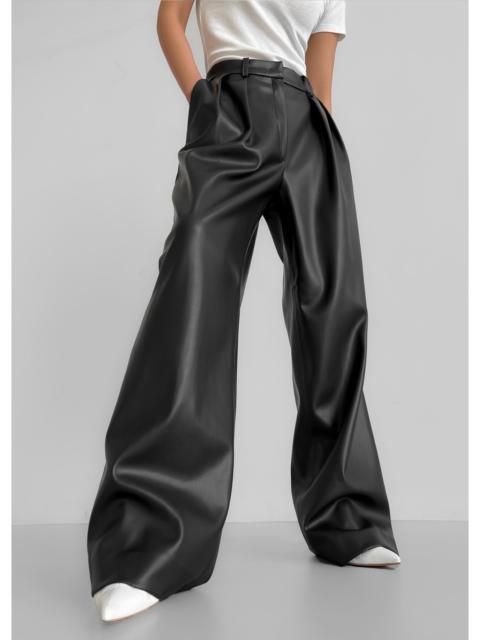 The Frankie Shop Helsinki Faux Leather Pants - Black