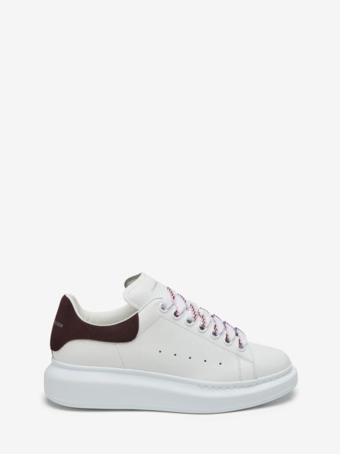 Women's Oversized Sneaker in White/dark Burgundy