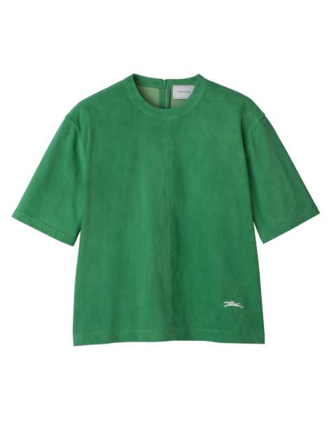 Short leather top Green - Leather