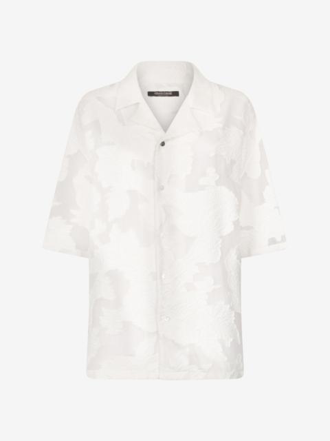 Roberto Cavalli Bowling Shirt With Floral Pattern