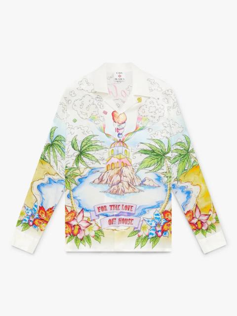 CASABLANCA Better Days Long Sleeve Silk Shirt