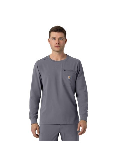 Carhartt Force Cross-Flex Crew Neck Long Sleeve Scrub Top