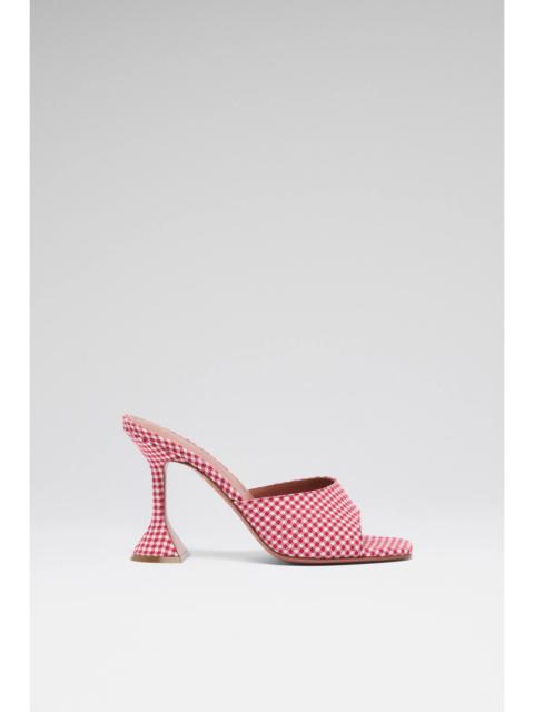 Amina Muaddi LUPITA SLIPPER 95 RED AND WHITE VICHY