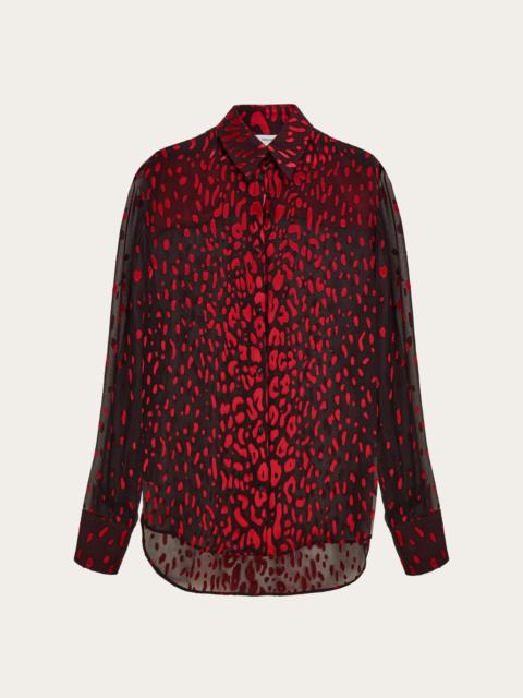 FERRAGAMO Devoré georgette shirt
