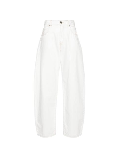 motif-embroidered jeans