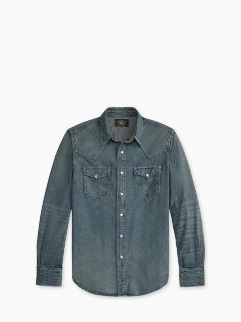 RRL by Ralph Lauren RRL BUFFALO WESTERN SHIRT DENIM DARK WASH