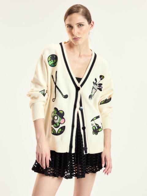 CYNTHIA ROWLEY Patchwork Cardigan