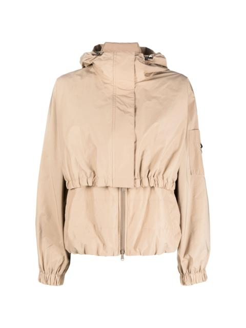 layered hooded jacket