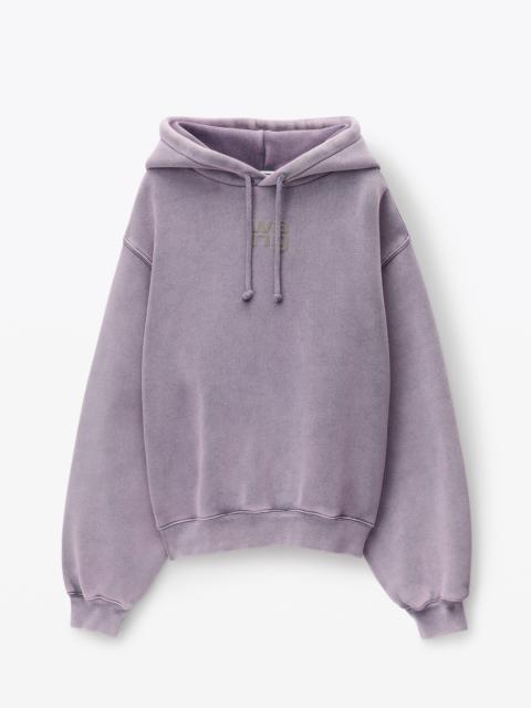 Alexander Wang Logo Hoodie in Structured Terry
