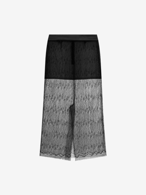 The Frankie Shop Alrose Lace Midi Skirt - Black
