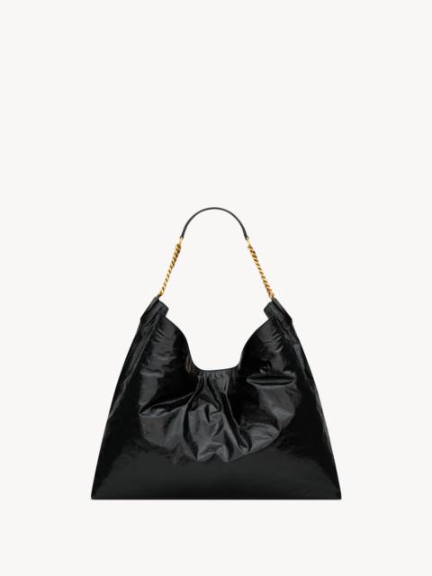 SAINT LAURENT HORTENSE HOBO IN SHINY LEATHER