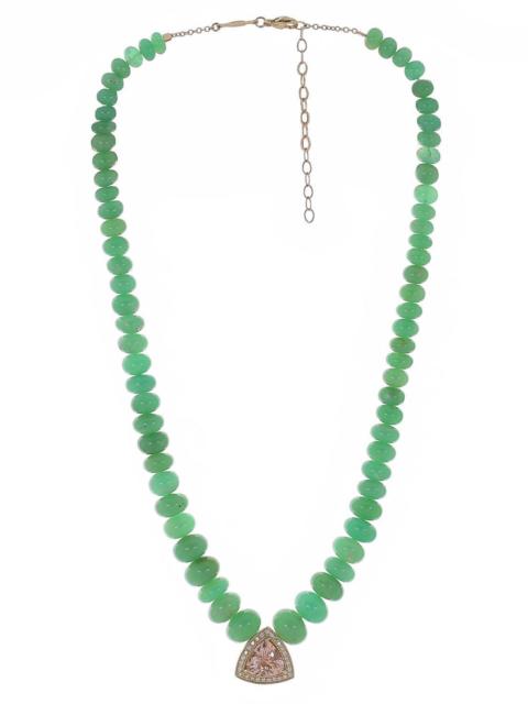 JACQUIE AICHE Chrysoprase Morganite Beaded Necklace