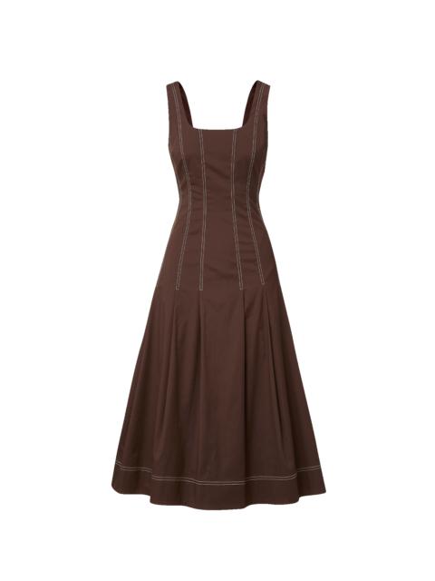 VERONICA BEARD JOLIE COTTON POPLIN MIDI DRESS