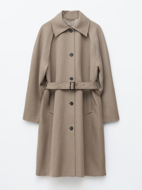 & Other Stories Tie-Belt Wool Trench Coat
