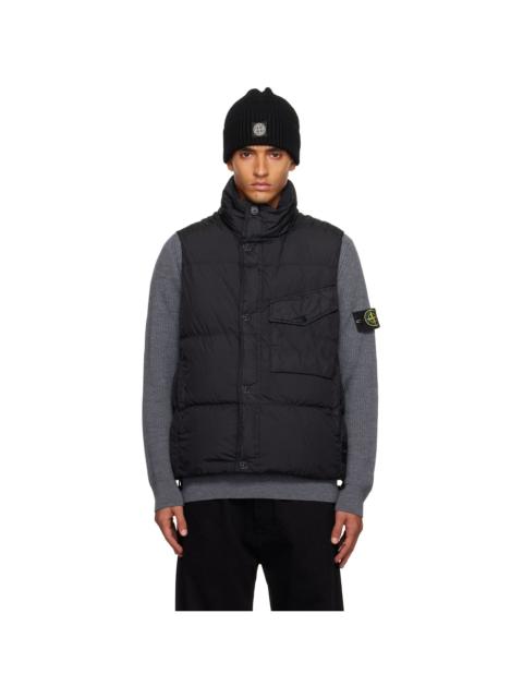 Stone Island Black G100003 Crinkle Reps NY Down Vest
