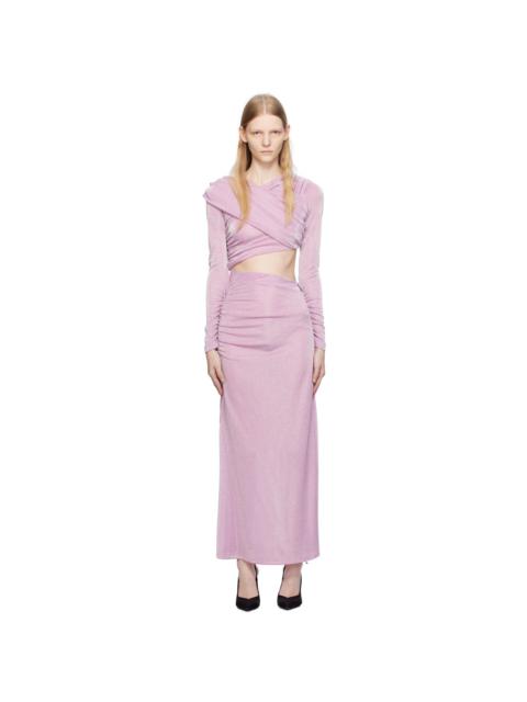 MSGM Pink Cutout Maxi Dress