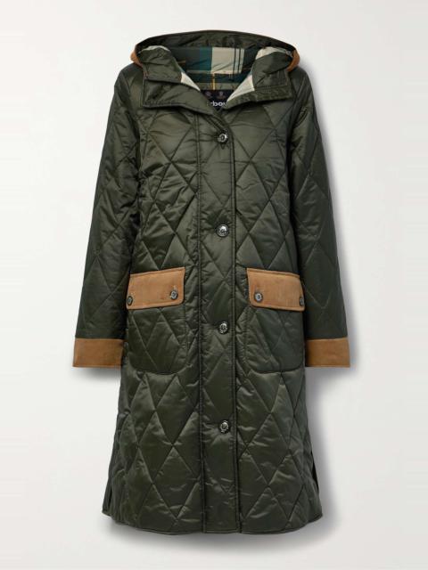 Mickley cotton corduroy-trimmed quilted recycled-shell jacket