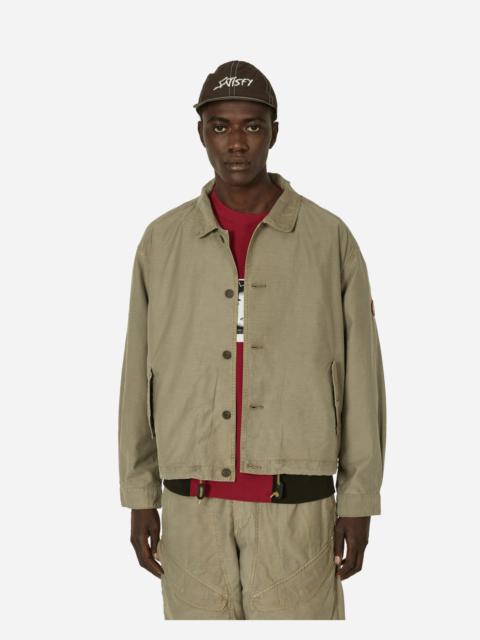 Overdye Light Cotton Button Jacket Khaki