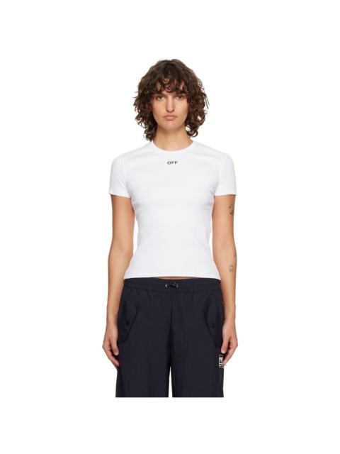 Off-White White Off Stamp Rib Basic T-shirt