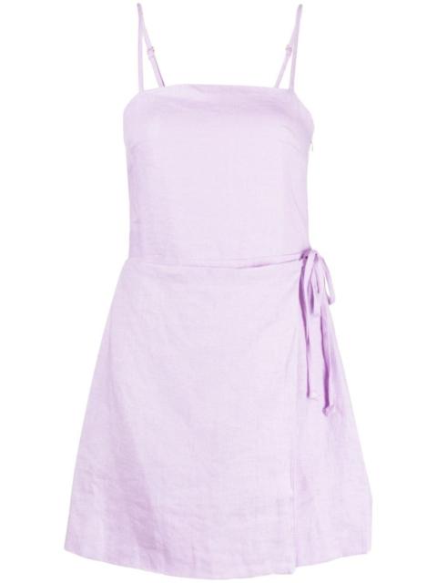 FAITHFULL Llian linen wrap minidress