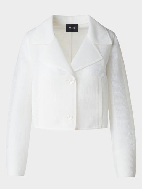 AKRIS Alice Double Layer Techno Grid Trench Jacket