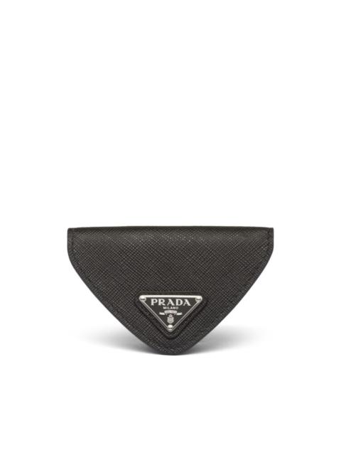 Prada saffiano logo-plaque coin wallet