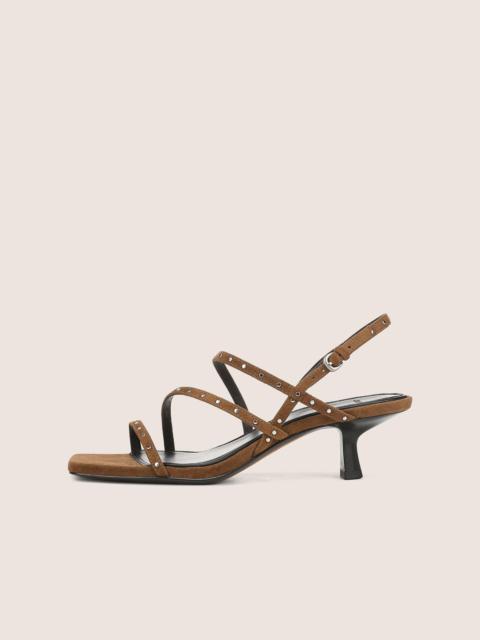 Vince Tania Studded Suede Kitten-Heel Sandal