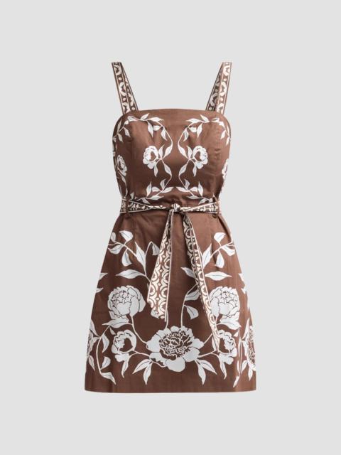 Lilly Pulitzer Women's Muireann Floral Stretch-Cotton Tie-Waist Mini Dress - Coco Beach Marni