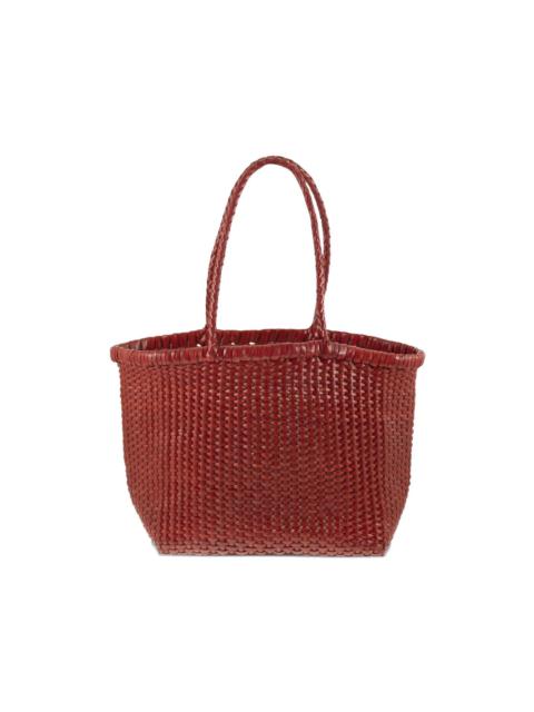 DRAGON DIFFUSION Weave braided-handle leather shoulder bag