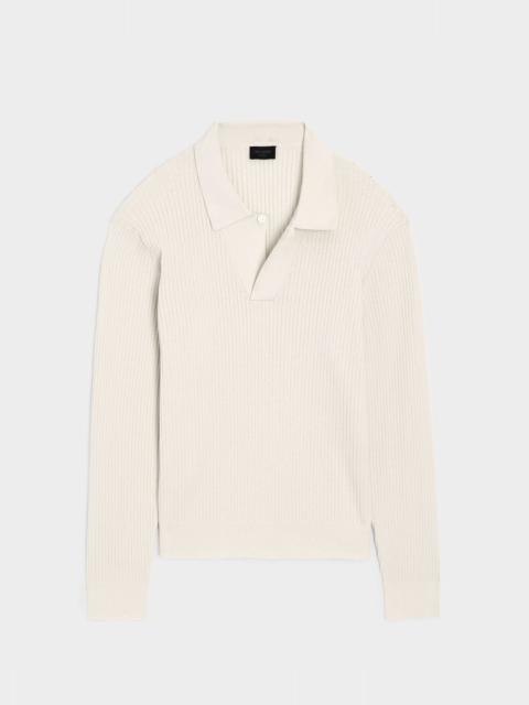 TODD SNYDER Ribbed Cotton-Cashmere Sweater Polo