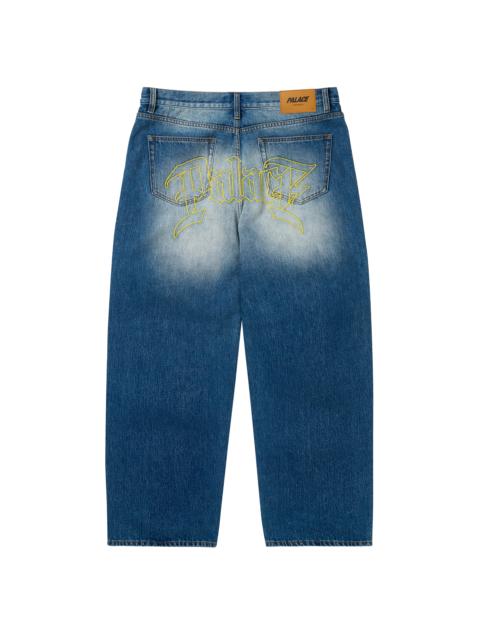 PALACE LE SCRIPT P90 BAGGY JEAN DISTRESS BLUE WASH