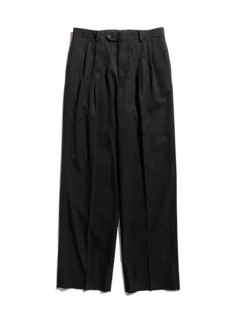 AURALEE Light Wool Max Gabardine Two-Tuck Slacks Top Black