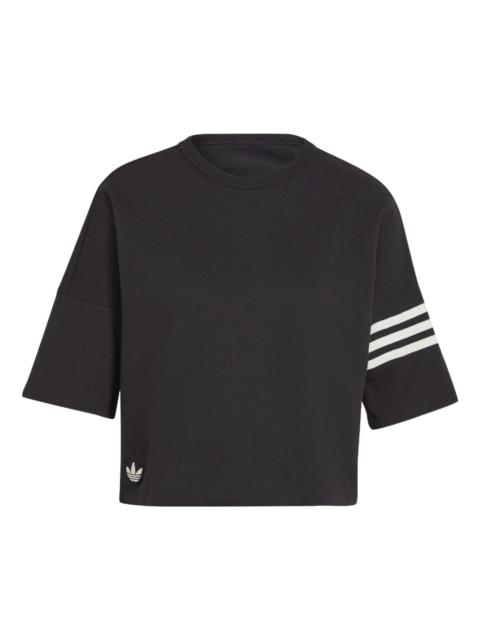 adidas (WMNS) adidas Adicolor Neuclassics T-Shirt Asia Sizing 'Black' HM1758