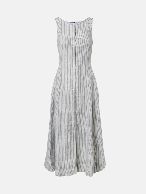 Polo Ralph Lauren Striped linen midi dress