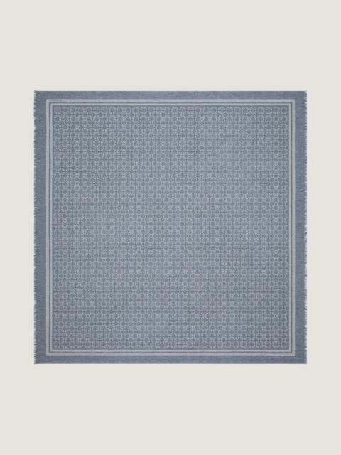 Givenchy MONOGRAM 72 SHAWL IN COTTON BLEND WITH DENIM EFFECT