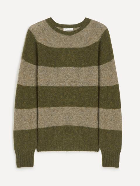YMC Green Suedehead Stripe Jumper