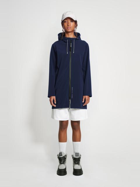 Stutterheim Stockholm Lightweight Zip Matte Raincoat Navy