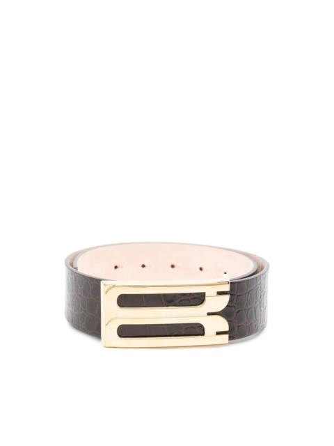 Victoria Beckham crocodile-embossed belt