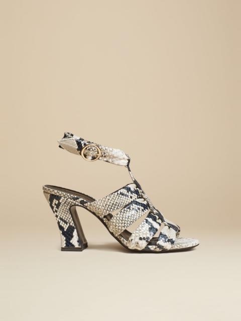 KHAITE The Perth Heel in Python-Embossed Leather | REVERSIBLE